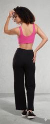 Women's Straight Fit Cotton Flex Relax Pants - Stretch & Breathable - Image 3