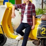 Boys' Trendy Plaid Shirt and Graphic Tee Co-ord Set – Casual 3-Piece Outfit