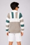 Kids' Trendy Block-Pattern Knit T-Shirt-8611 - Image 2