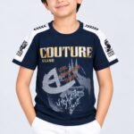 Boys' Navy Blue "Couture Grand" Graphic T-Shirt-9626