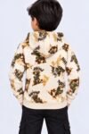 Boys Beige Camouflage Print "Athletic 99" Hooded Sweatshirt-9843 - Image 2