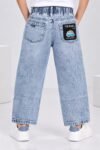 Boys' Light Acid Wash Denim Jogger Jeans#9661 - Image 2