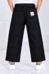 Kids Stylish Black Denim Pants with Belt #3289 - Image 2