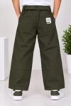 Kids Stylish Black Cargo Pants #3209 - Image 2