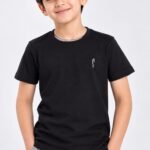 Boys Classic Black Casual T-Shirt #3815 B