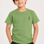 Boys' Pista Green Casual Cotton T-Shirt #3815 PG