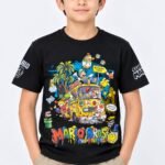 Boys' Super Mario Bros & Friends Graphic Black T-Shirt #7337