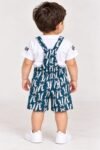 Baby Boys' Bunny Print Short Dungaree & T-Shirt Set #50240 - Image 2