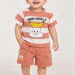 Baby Boys' "Wanna Banana" Graphic T-Shirt & Cargo Shorts Set #50777