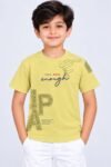 Kids Stylish Pista Green Printed T-Shirt #2982
