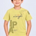 Kids Stylish Pista Green Printed T-Shirt #2982