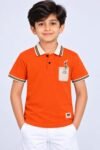 Kids Stylish Orange Polo T-Shirt #1841