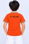 Kids Stylish Orange Polo T-Shirt #1841 - Image 2