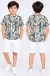 Kids Stylish Abstract Camo Print T-Shirt #6525 - Image 2